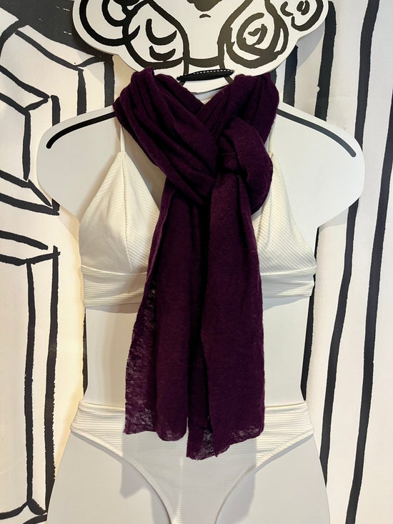 Botto Giuseppe Scarves Berry Plum Cashmere Scarf