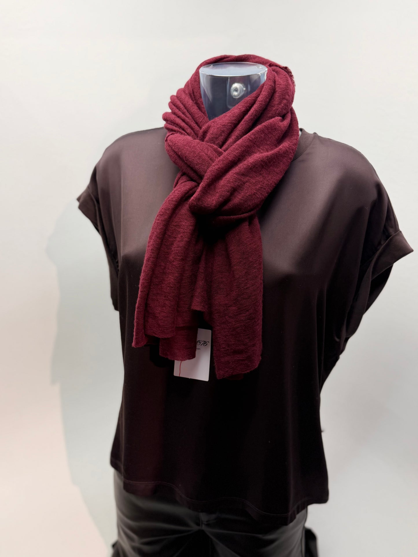 Botto Giuseppe Scarves Bordeaux Cashmere Scarf