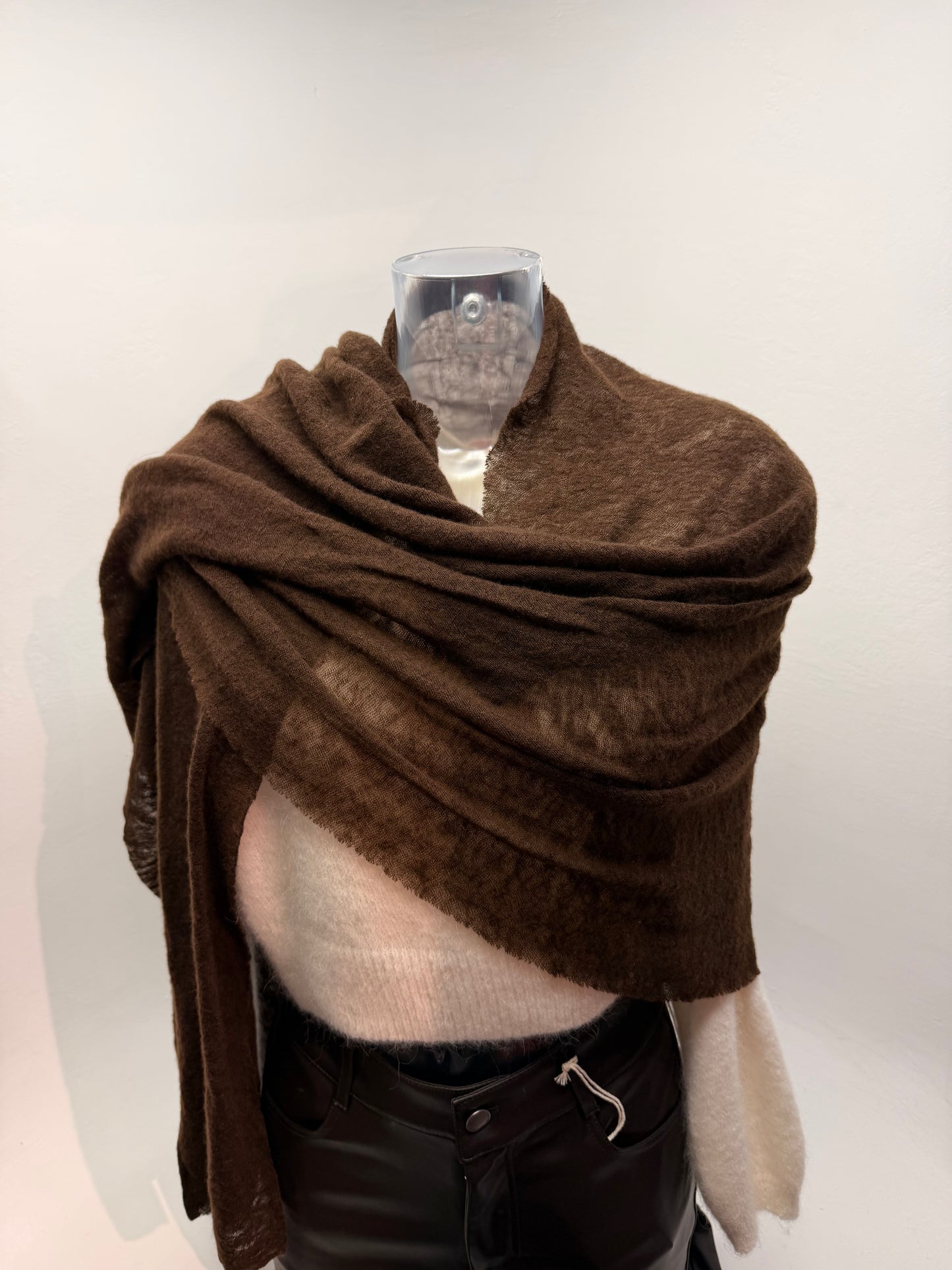 Botto Giuseppe Scarves Cocao Cashmere Scarf