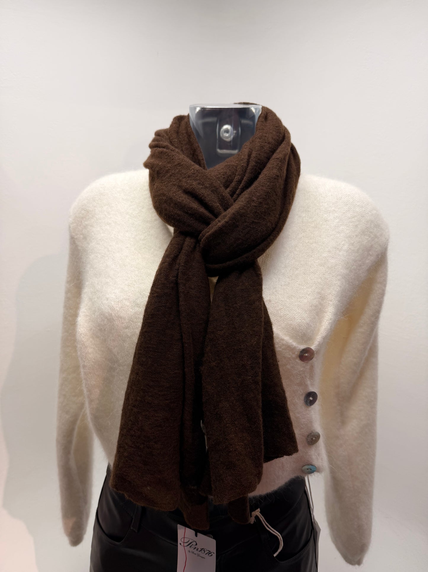 Botto Giuseppe Scarves Cocao Cashmere Scarf