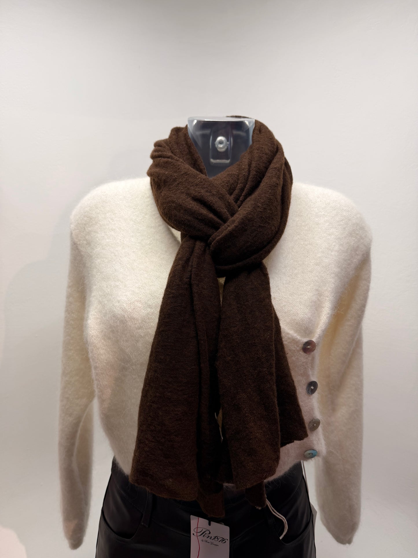 Botto Giuseppe Scarves Cocao Cashmere Scarf
