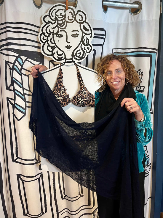 Botto Giuseppe Scarves Deep Navy Cashmere Scarf