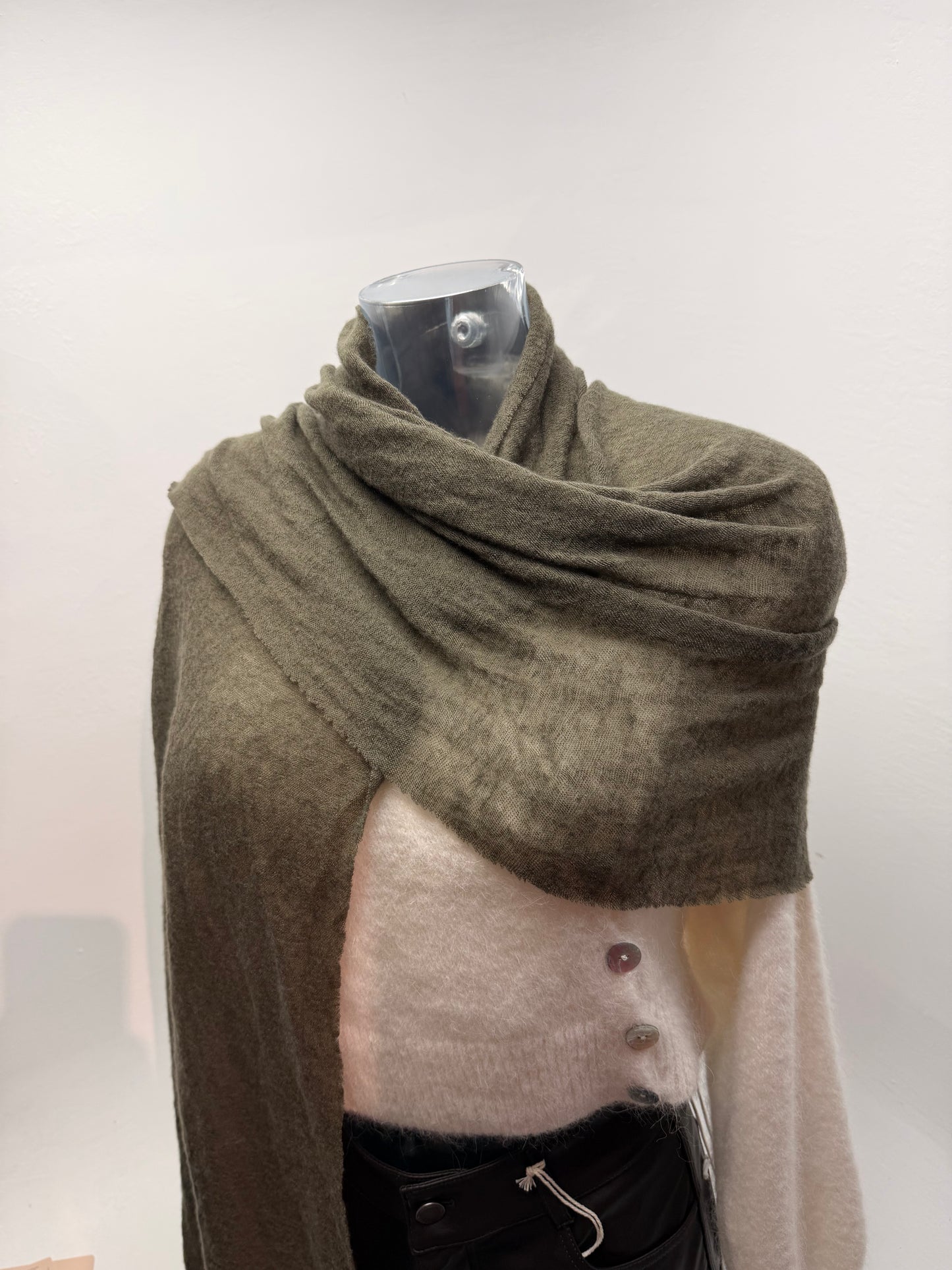 Botto Giuseppe Scarves Deep Olive Cashmere Scarf