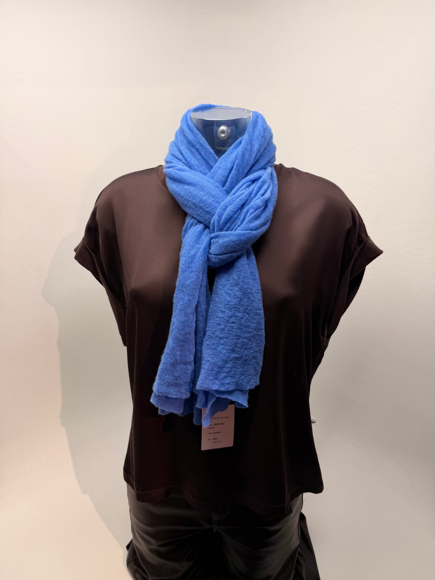 Botto Giuseppe Scarves Electric Blue Cashmere Scarf