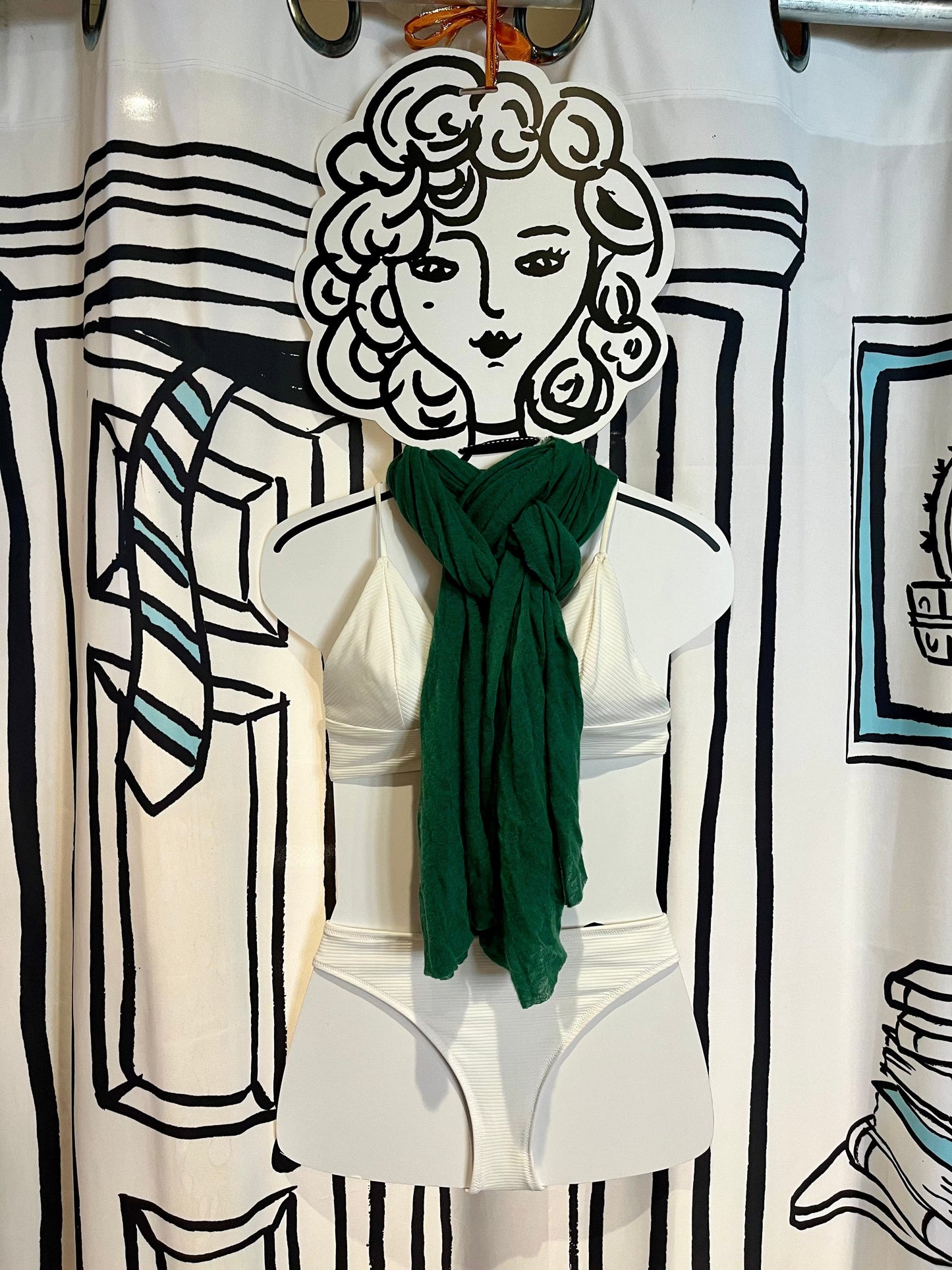 Botto Giuseppe Scarves Forest Green Cashmere Scarf