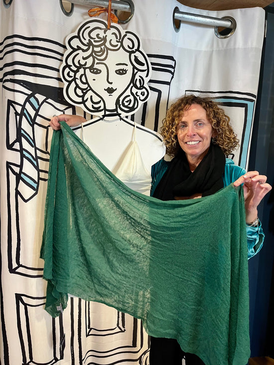 Botto Giuseppe Scarves Forest Green Cashmere Scarf