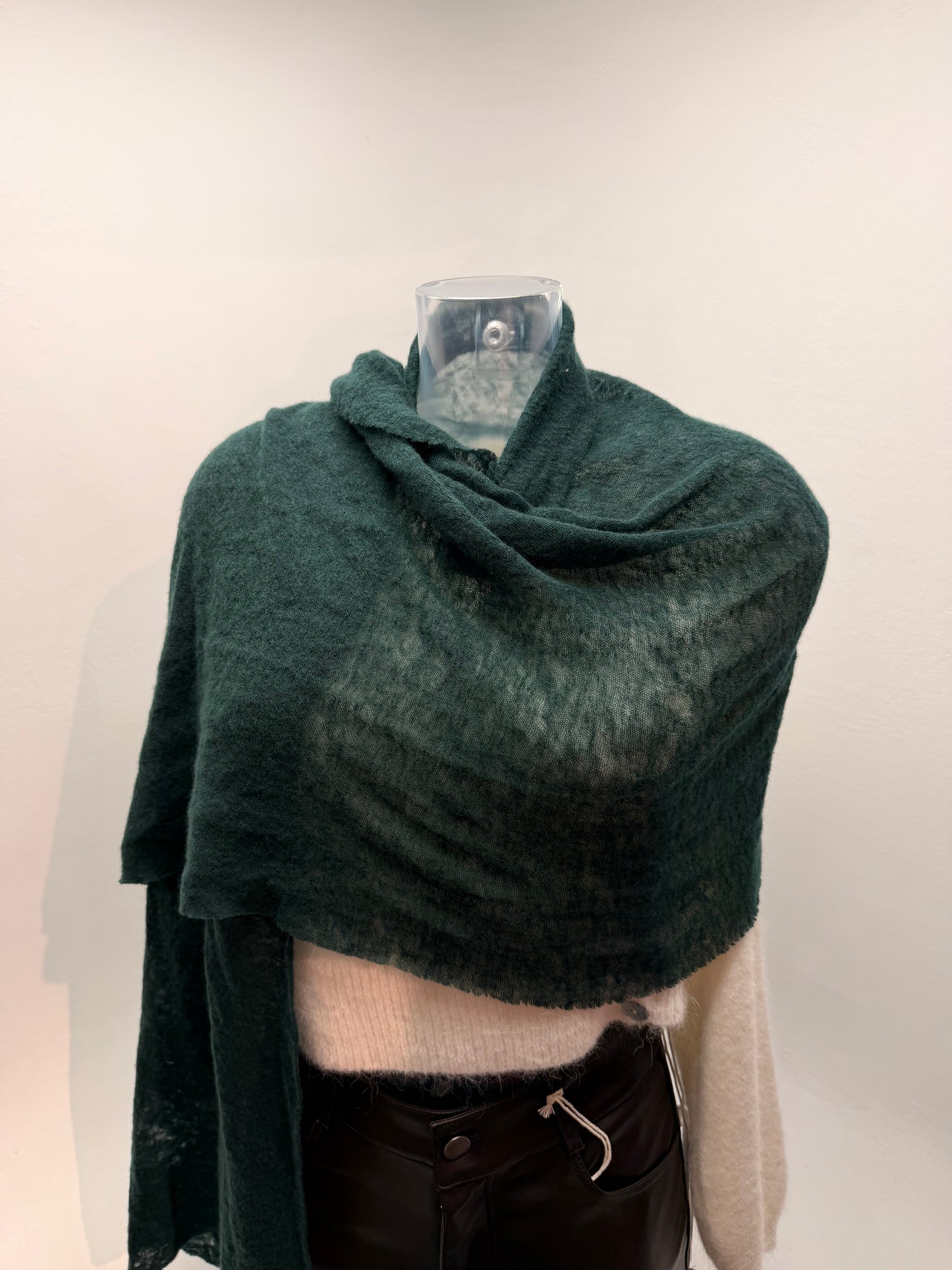 Botto Giuseppe Scarves Forest Green Cashmere Scarf
