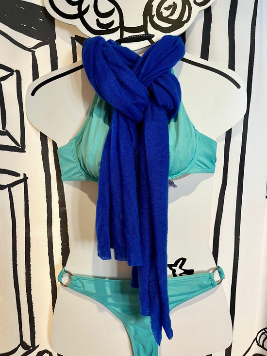 Botto Giuseppe Scarves Iris Blue Cashmere Scarf