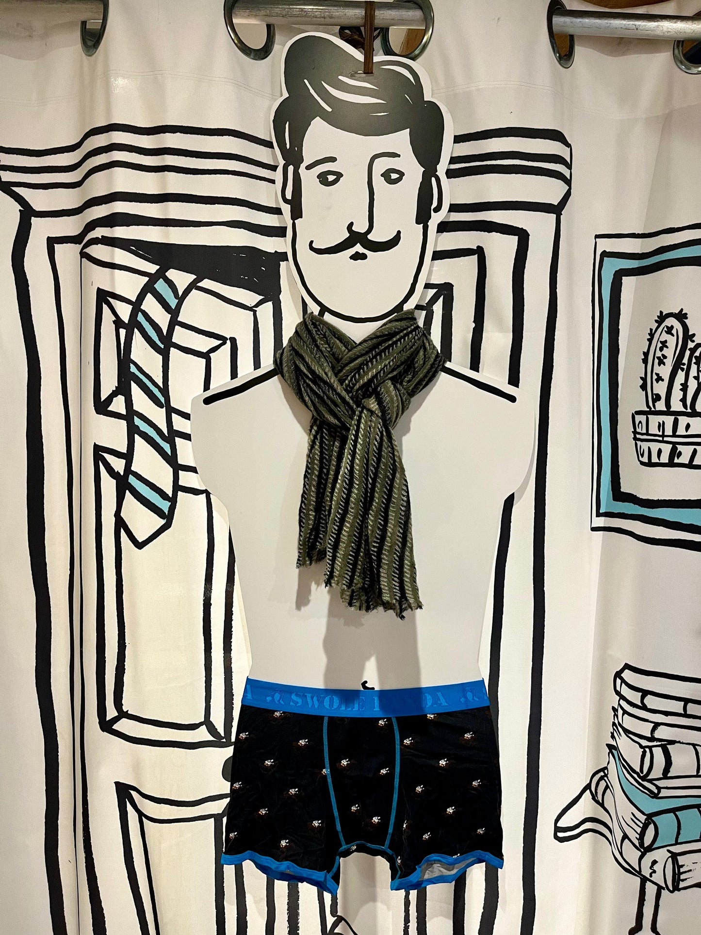 Botto Giuseppe Scarves Moss & Slate Nordic Stripe Cashmere Scarf