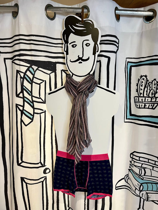 Botto Giuseppe Scarves Orchid Stripe Nordic Stripe Cashmere Scarf