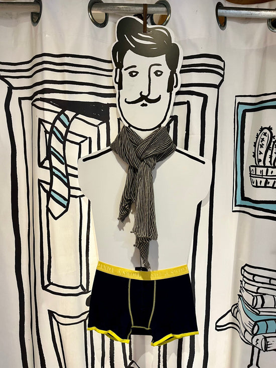 Botto Giuseppe Scarves Pebble Small Stripe Melange Cashmere Scarf