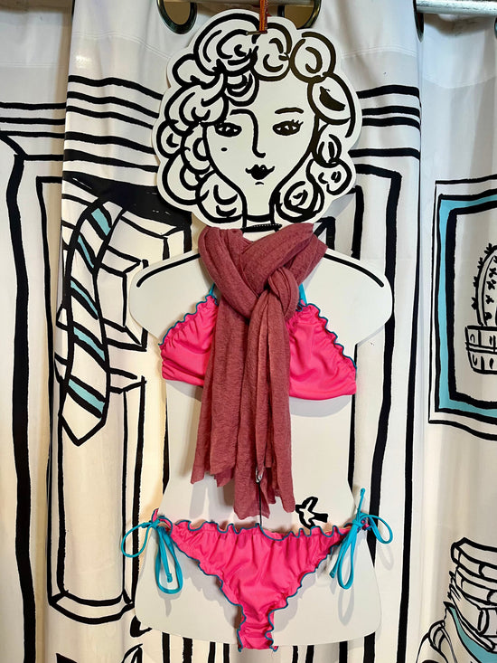 Botto Giuseppe Scarves Rose Pink Cashmere Scarf