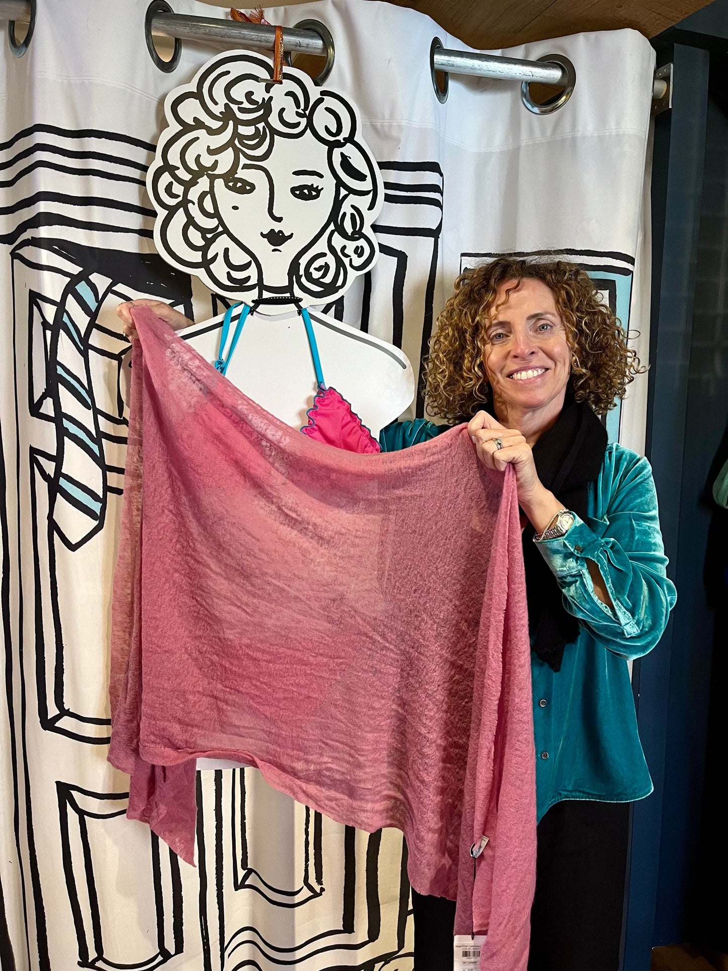 Botto Giuseppe Scarves Rose Pink Cashmere Scarf