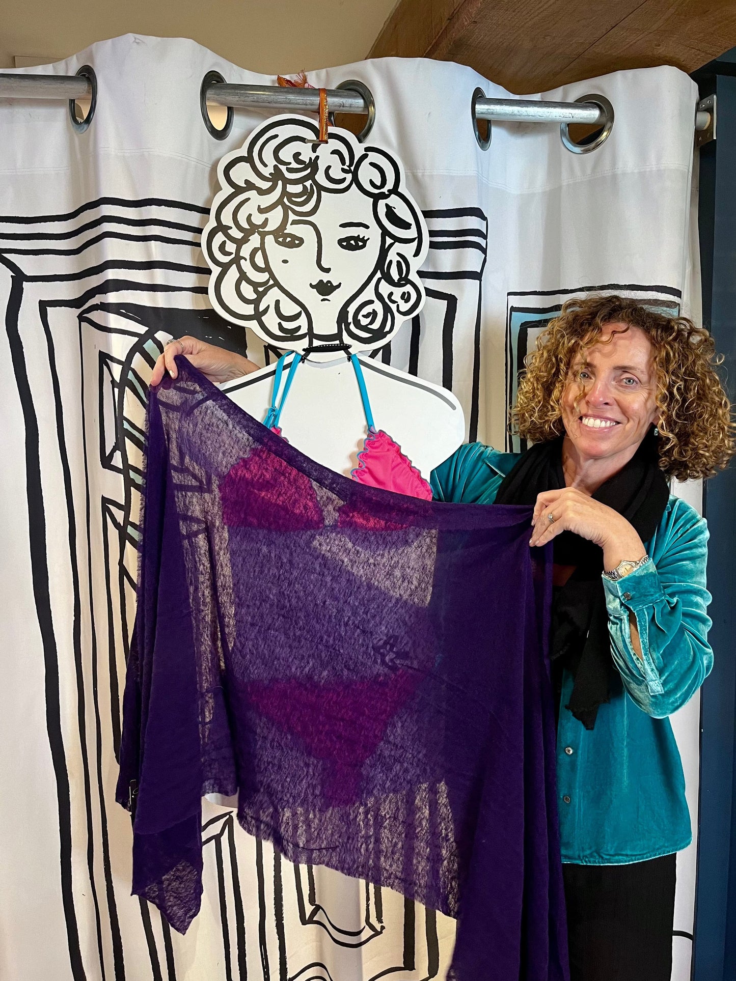 Botto Giuseppe Scarves Royal Purple Cashmere Scarf