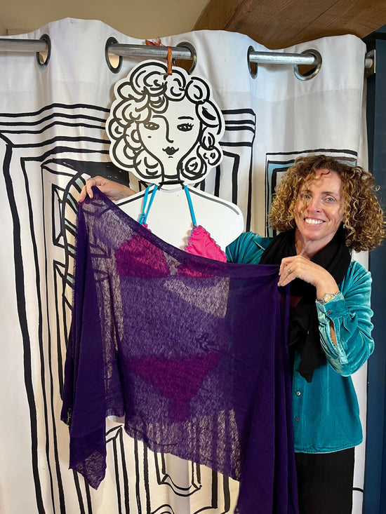 Botto Giuseppe Scarves Royal Purple Cashmere Scarf