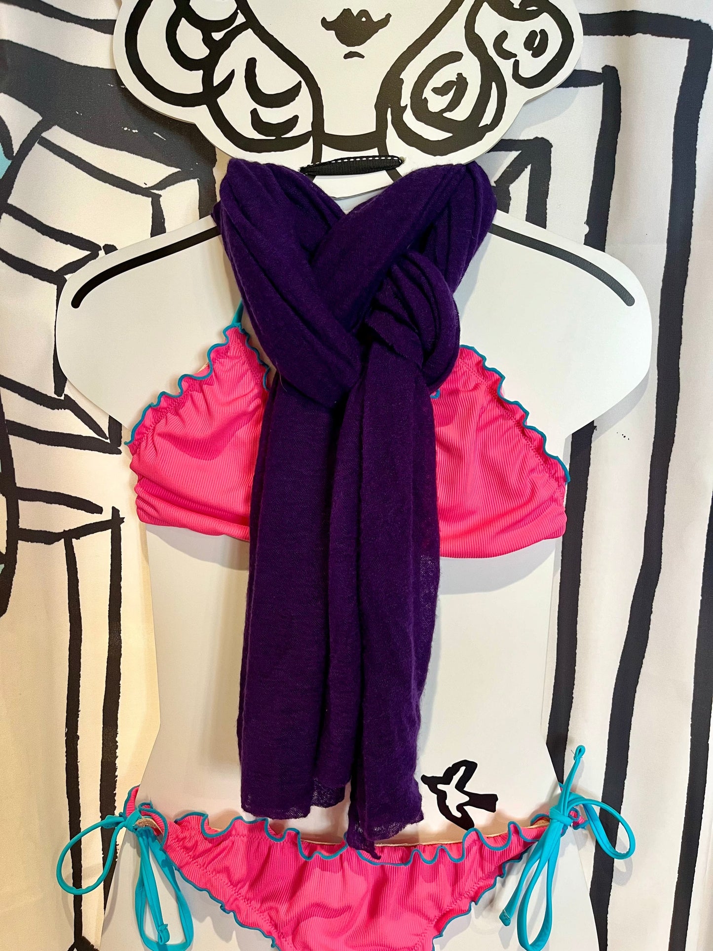 Botto Giuseppe Scarves Royal Purple Cashmere Scarf