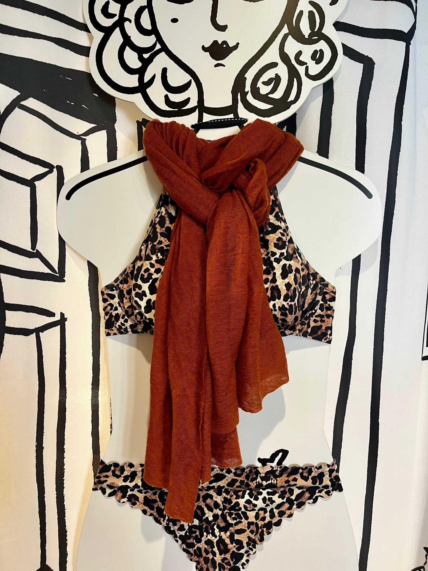 Botto Giuseppe Scarves Rust Orange Cashmere Scarf