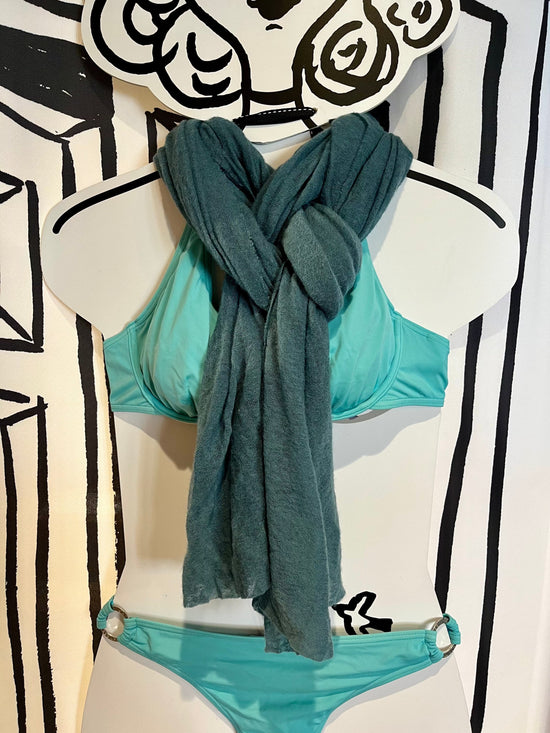 Botto Giuseppe Scarves Slate Green Cashmere Scarf
