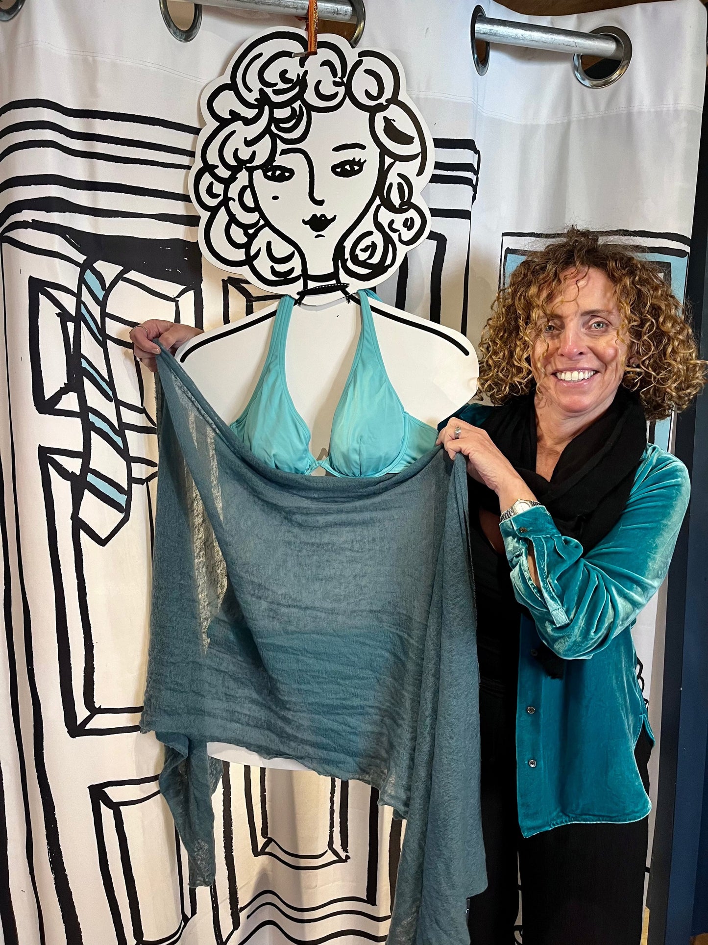 Botto Giuseppe Scarves Slate Green Cashmere Scarf