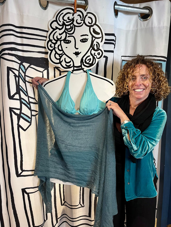 Botto Giuseppe Scarves Slate Green Cashmere Scarf