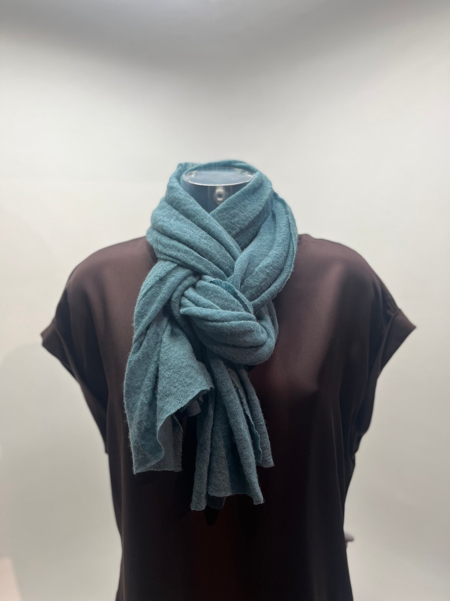 Botto Giuseppe Scarves Smoked Teal Cashmere Scarf
