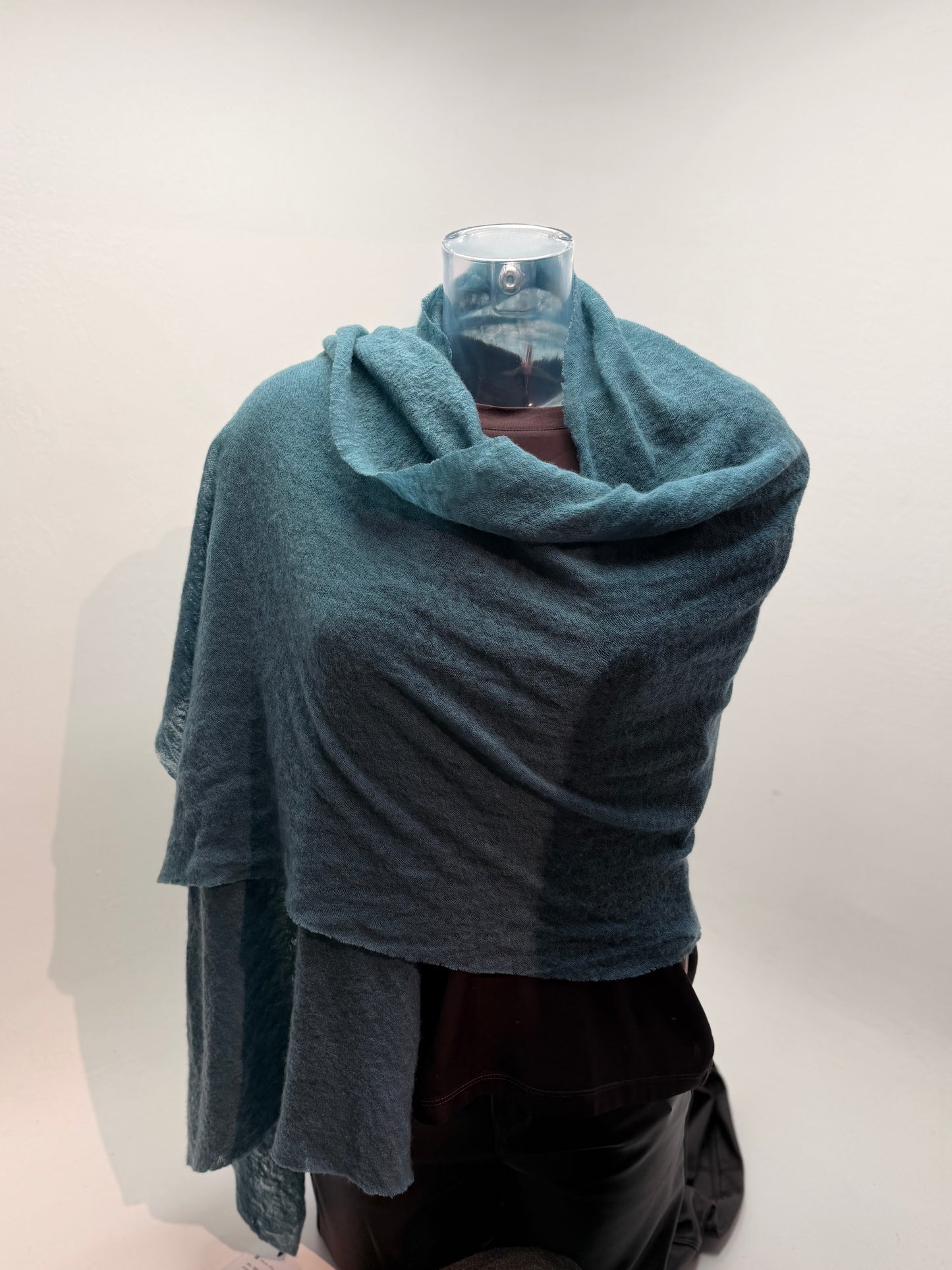 Botto Giuseppe Scarves Smoked Teal Cashmere Scarf