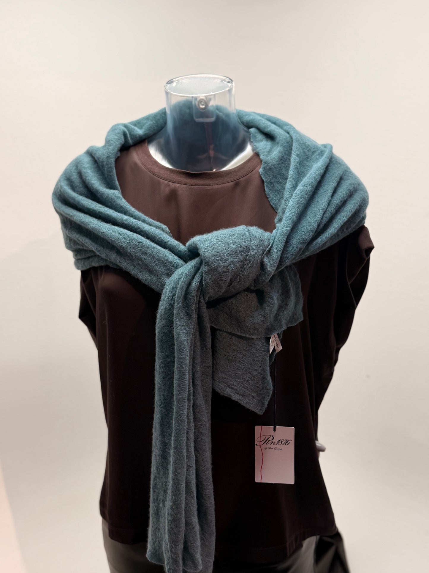 Botto Giuseppe Scarves Smoked Teal Cashmere Scarf