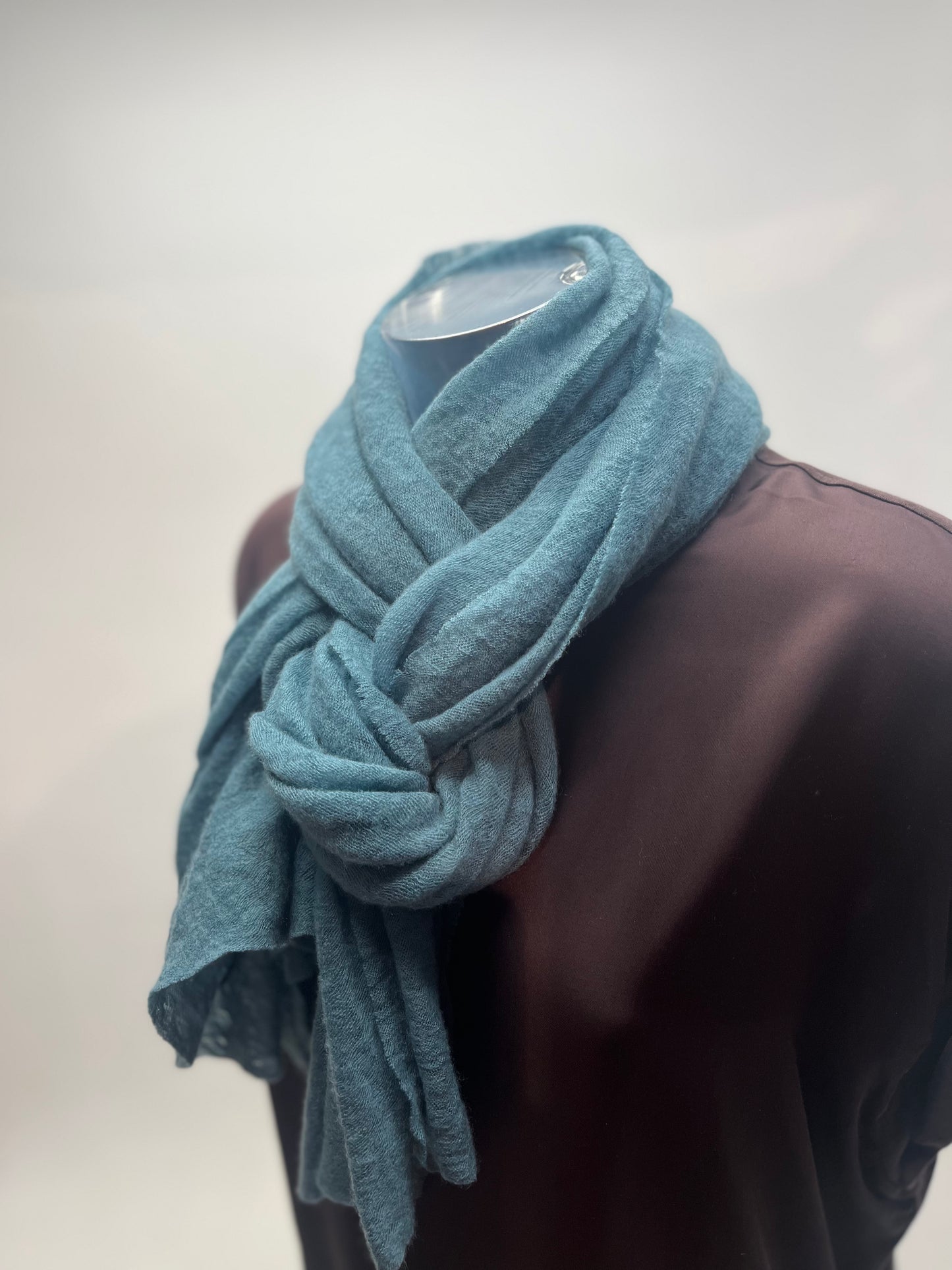 Botto Giuseppe Scarves Smoked Teal Cashmere Scarf