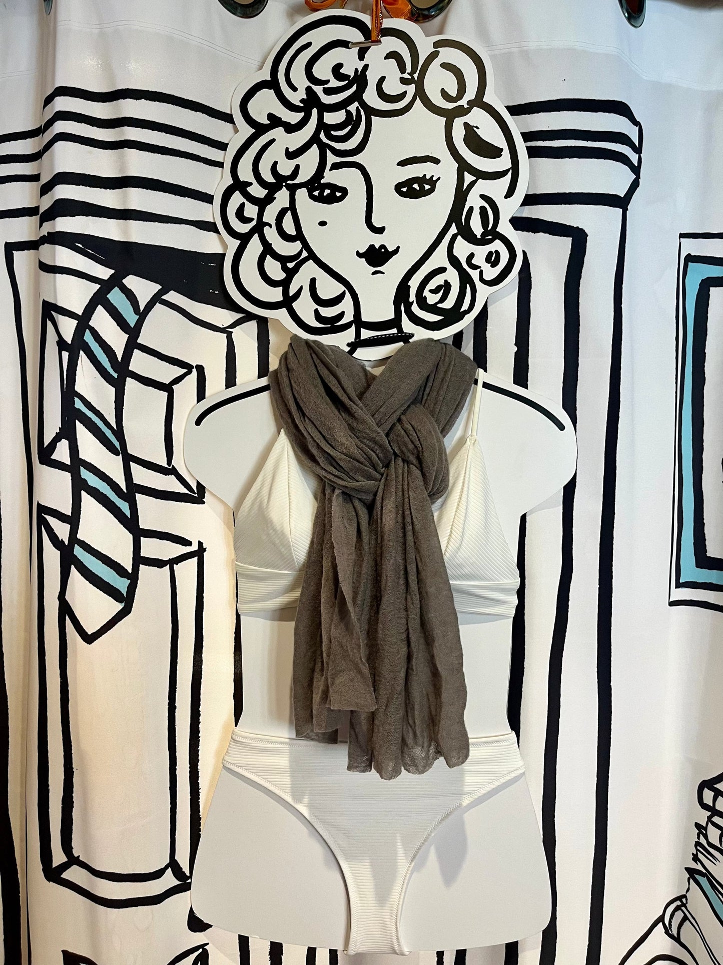 Botto Giuseppe Scarves Squirrel Grey Cashmere Scarf
