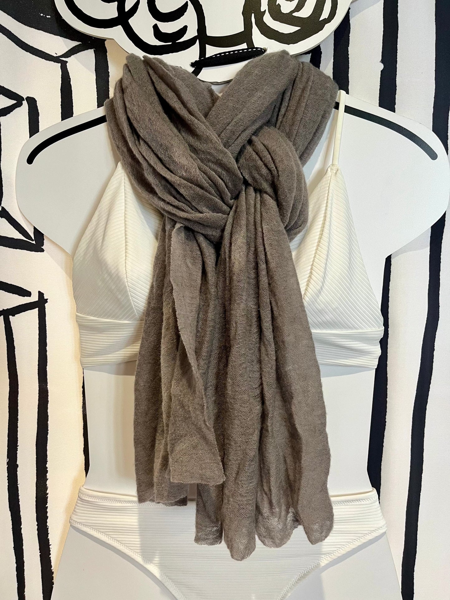 Botto Giuseppe Scarves Squirrel Grey Cashmere Scarf