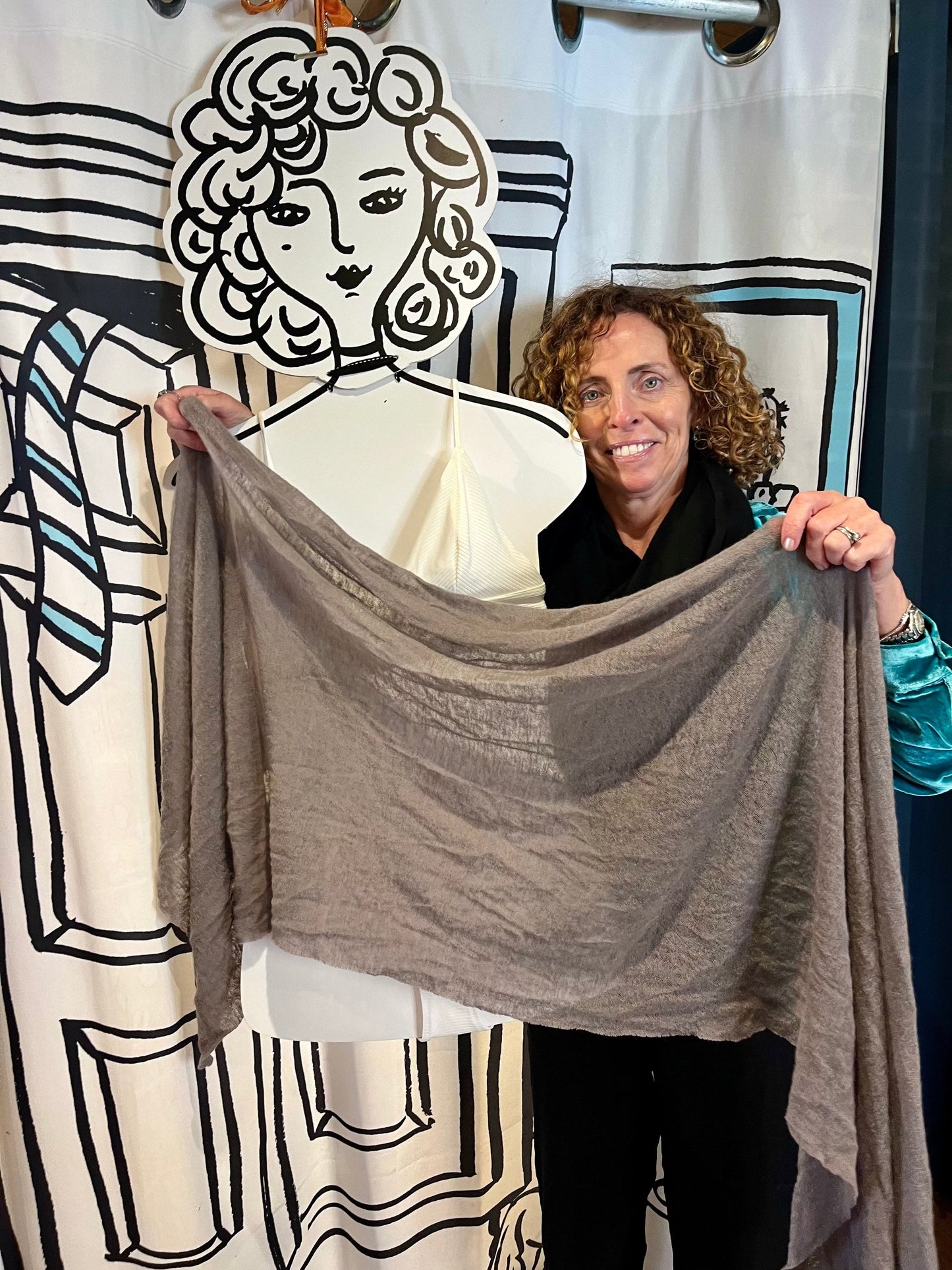 Botto Giuseppe Scarves Squirrel Grey Cashmere Scarf