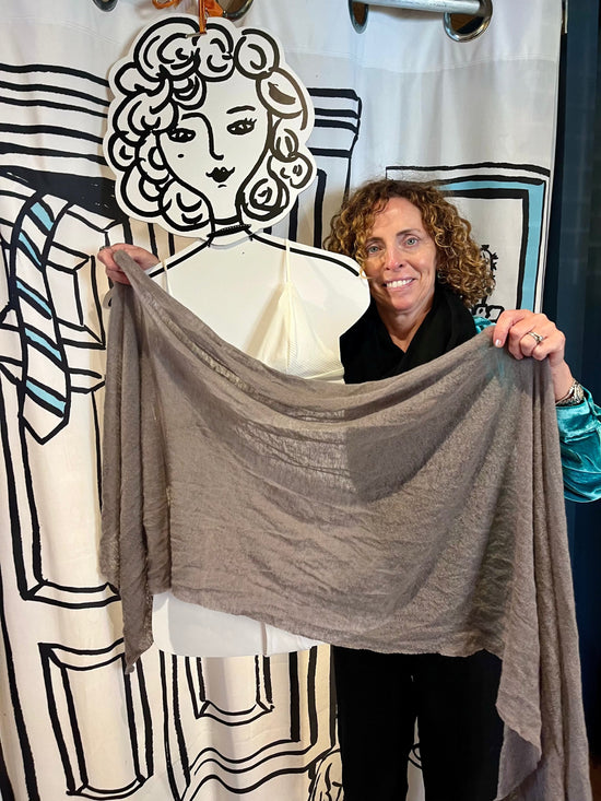 Botto Giuseppe Scarves Squirrel Grey Cashmere Scarf