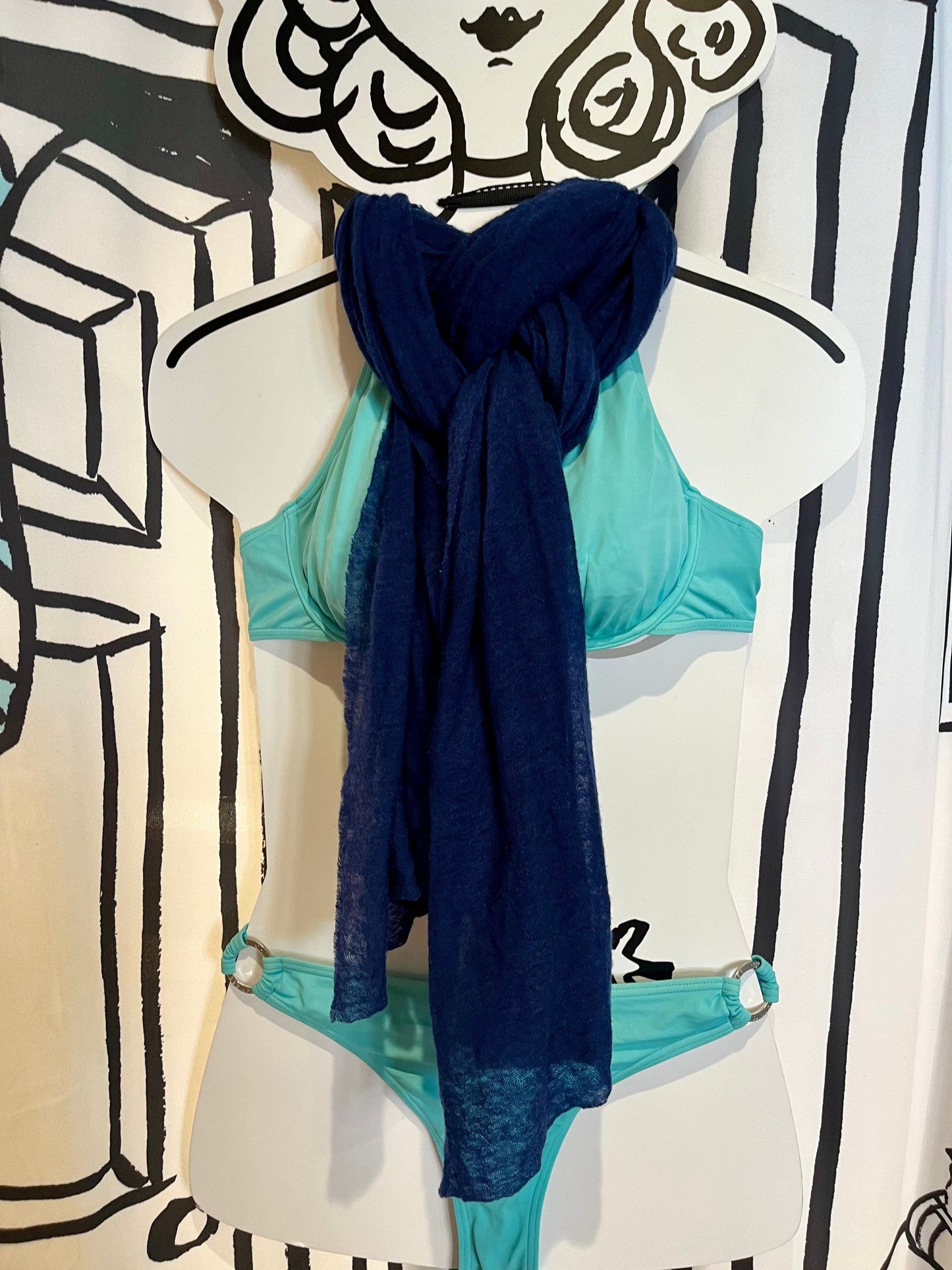 Botto Giuseppe Scarves Twlight Blue Cashmere Scarf