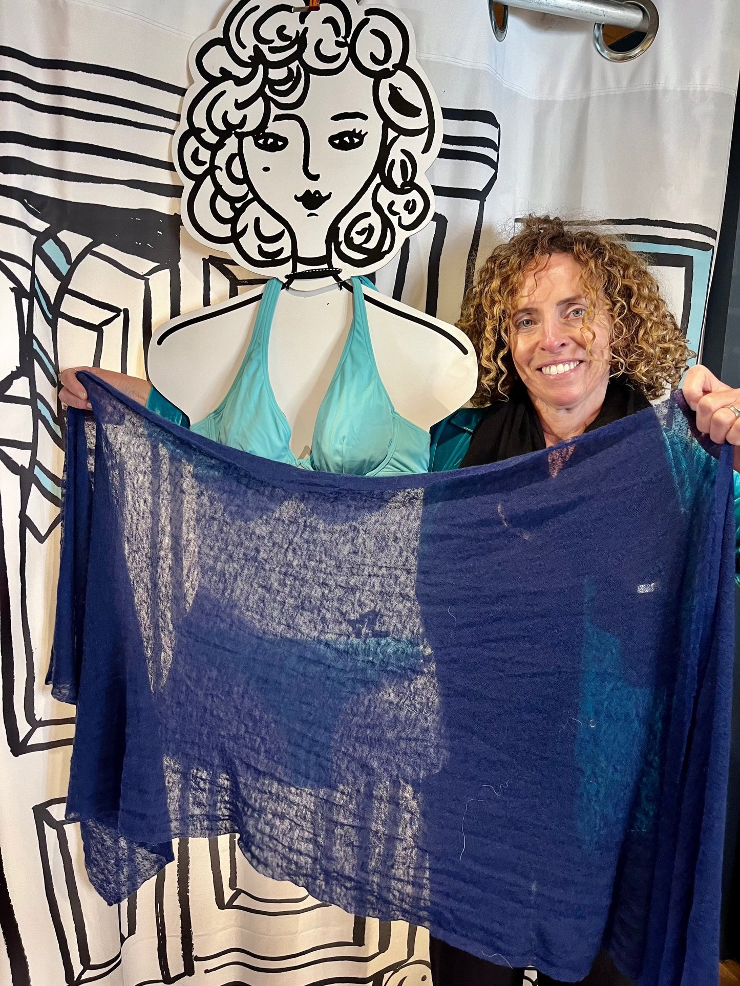 Botto Giuseppe Scarves Twlight Blue Cashmere Scarf