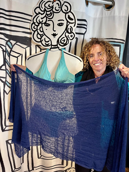 Botto Giuseppe Scarves Twlight Blue Cashmere Scarf