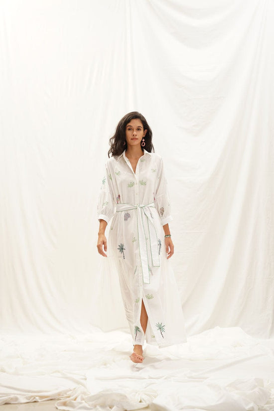 BRDR Dresses Embroidered Hawaiian Dress