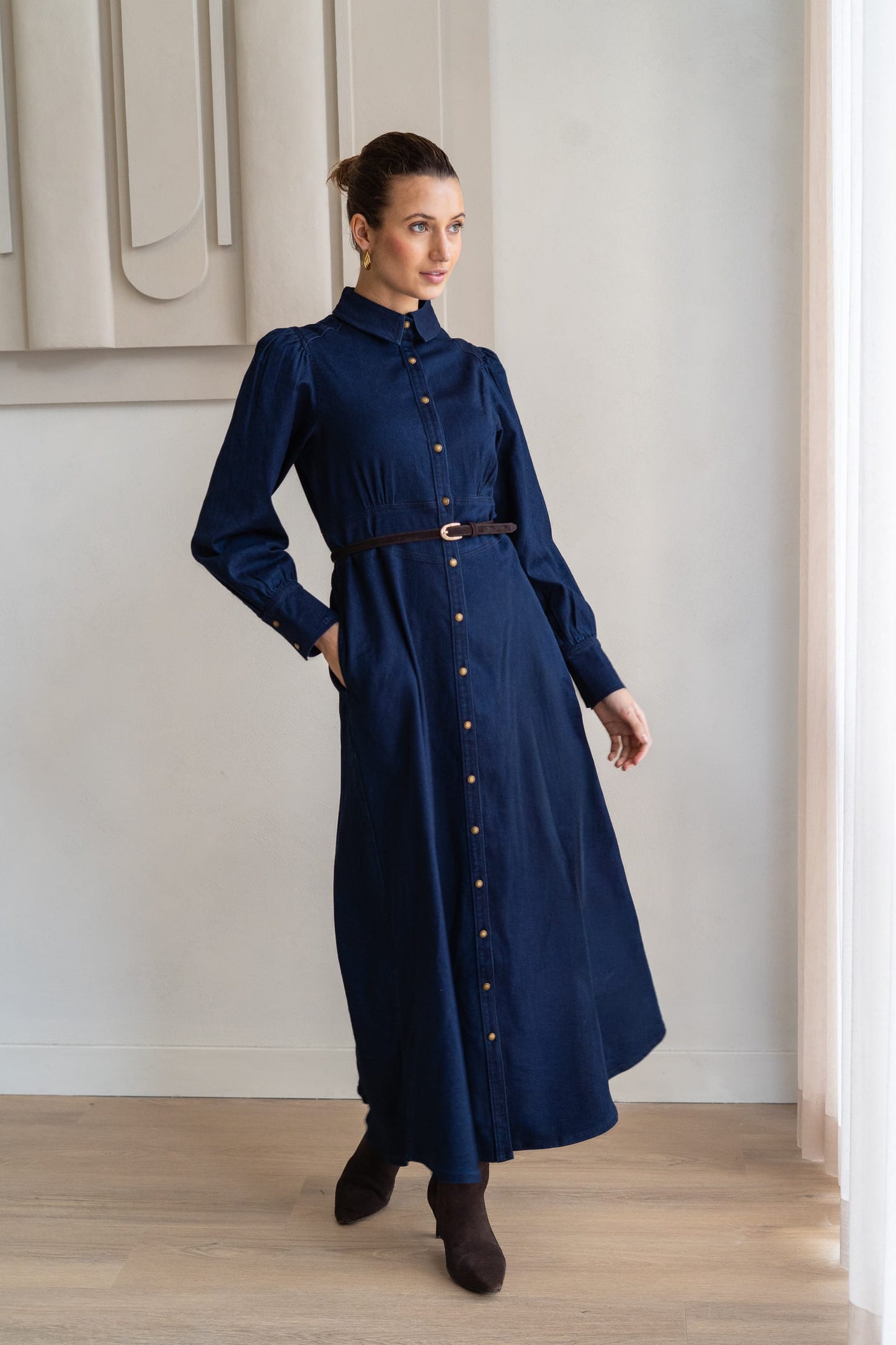 BRDR Dresses Row Denim Dress