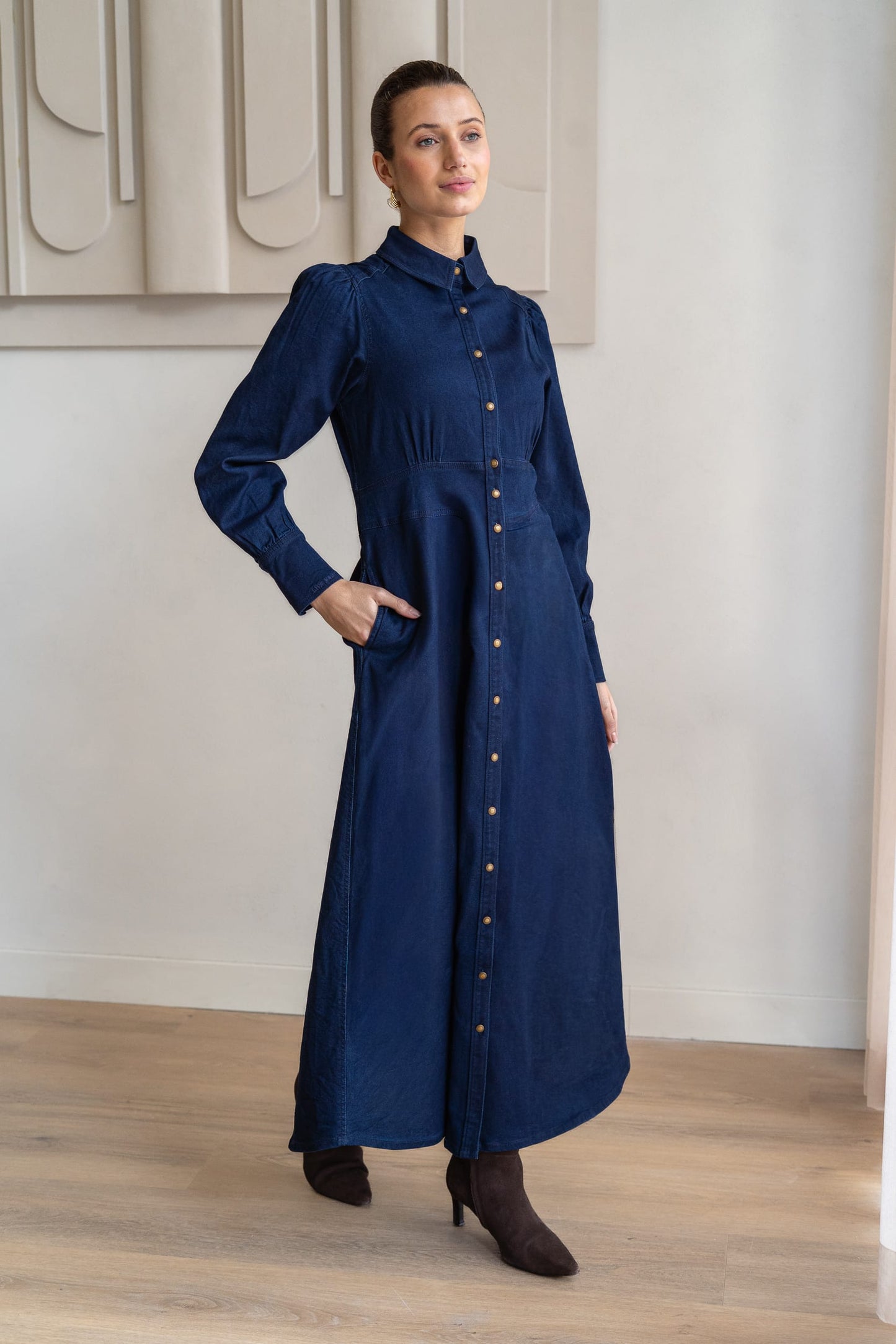 BRDR Dresses Row Denim Dress