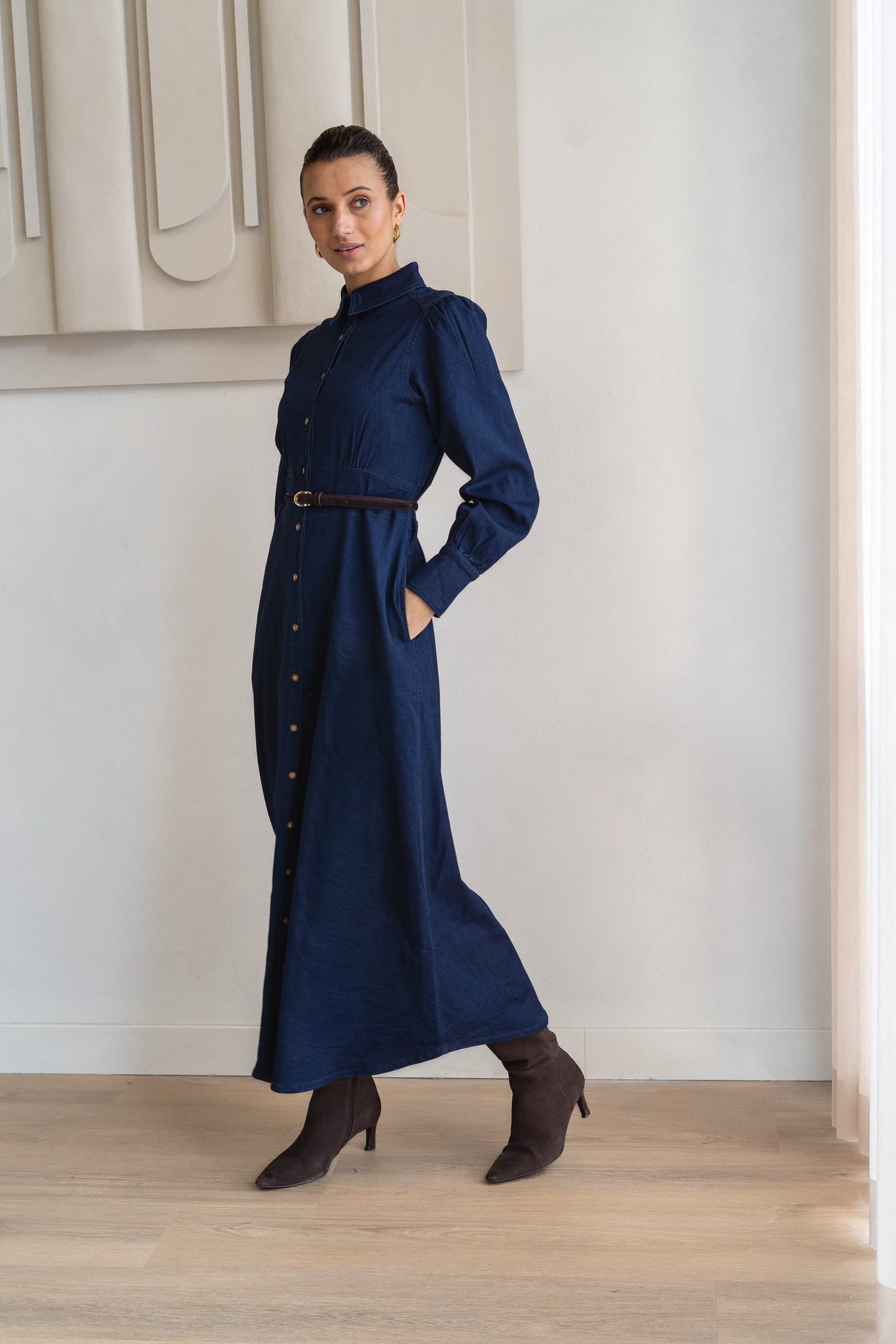 BRDR Dresses Row Denim Dress
