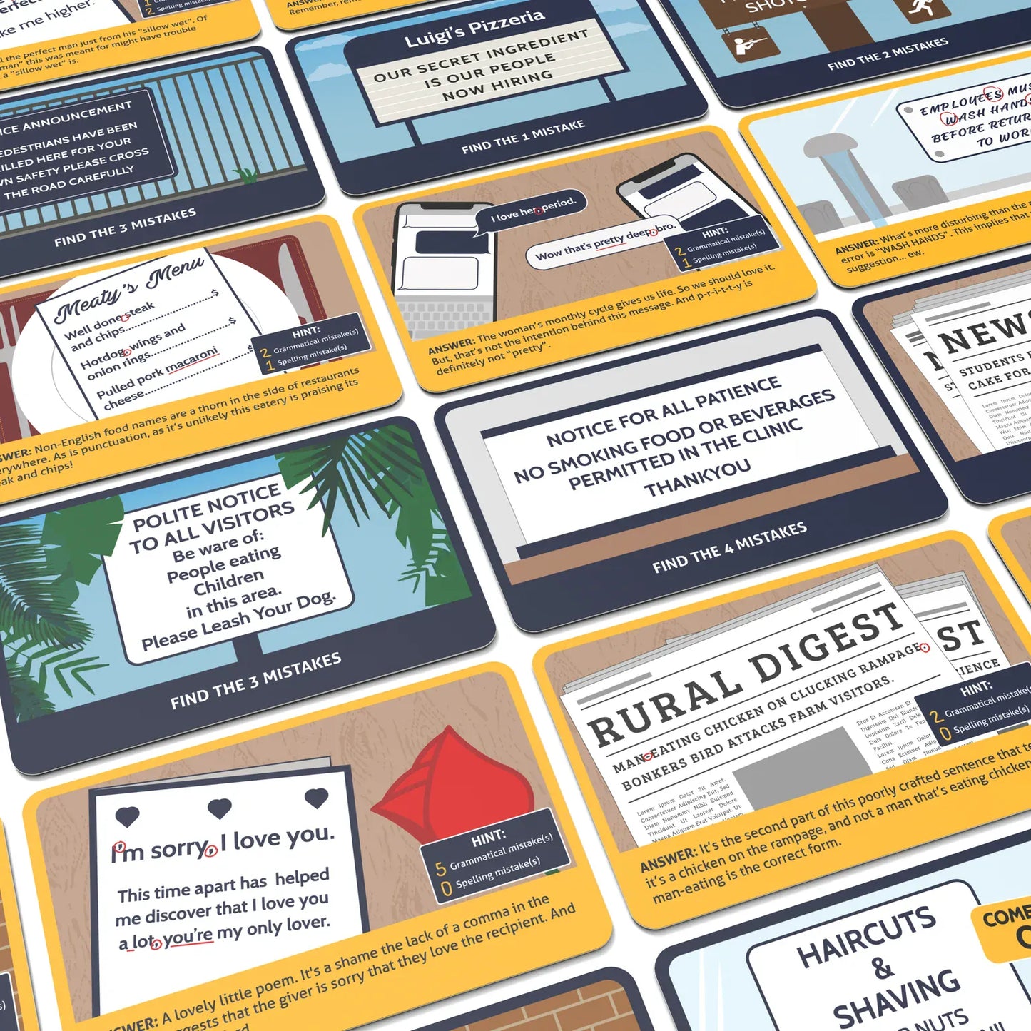 Bubblegum Stuff Card Games Grammar Police Card Game