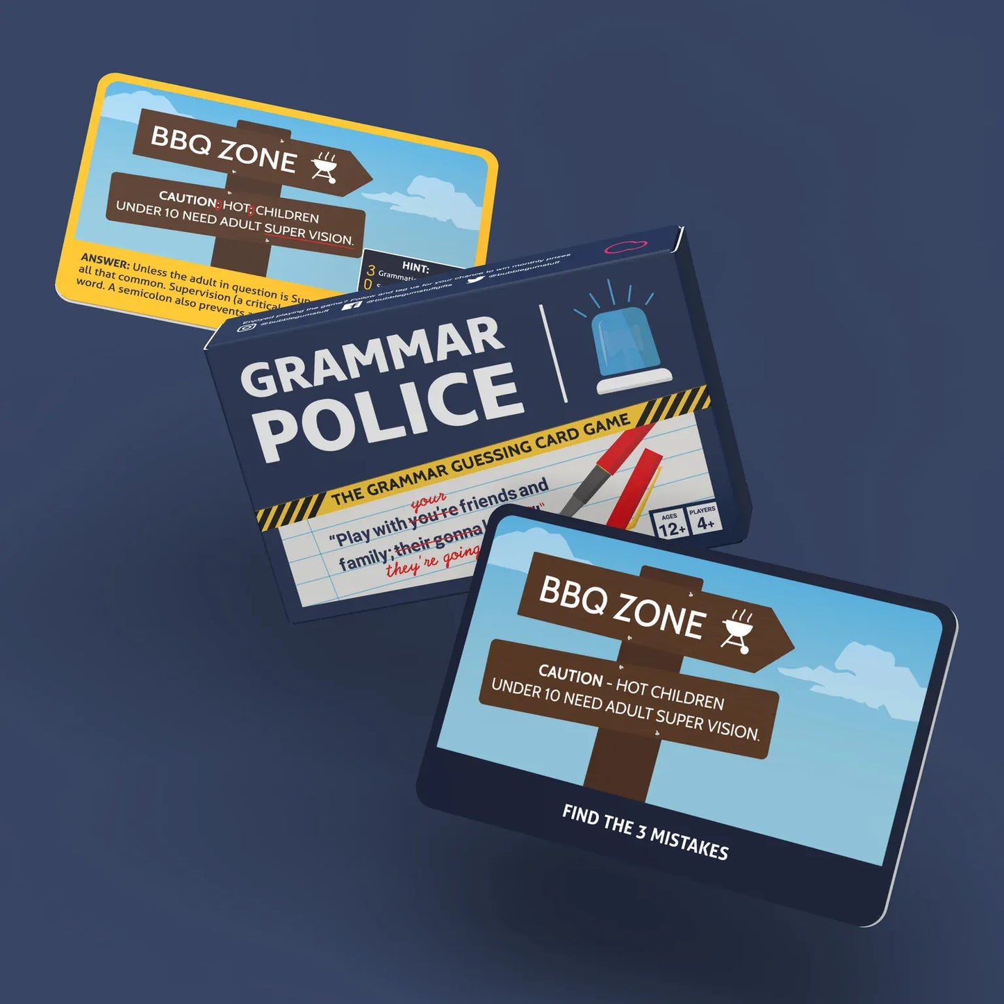 Bubblegum Stuff Card Games Grammar Police Card Game
