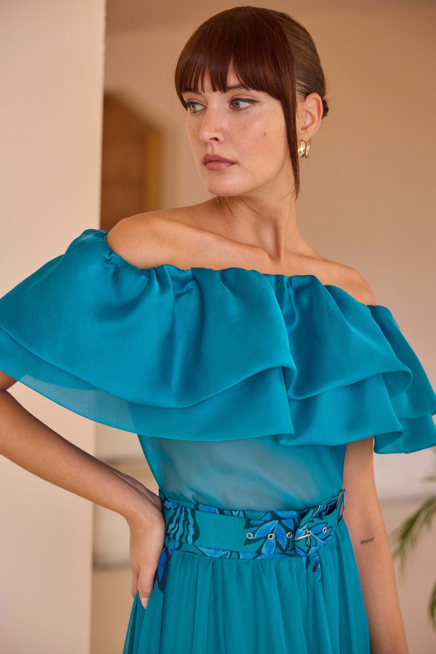 Carla Ruiz Azure Garden Top & Skirt Set