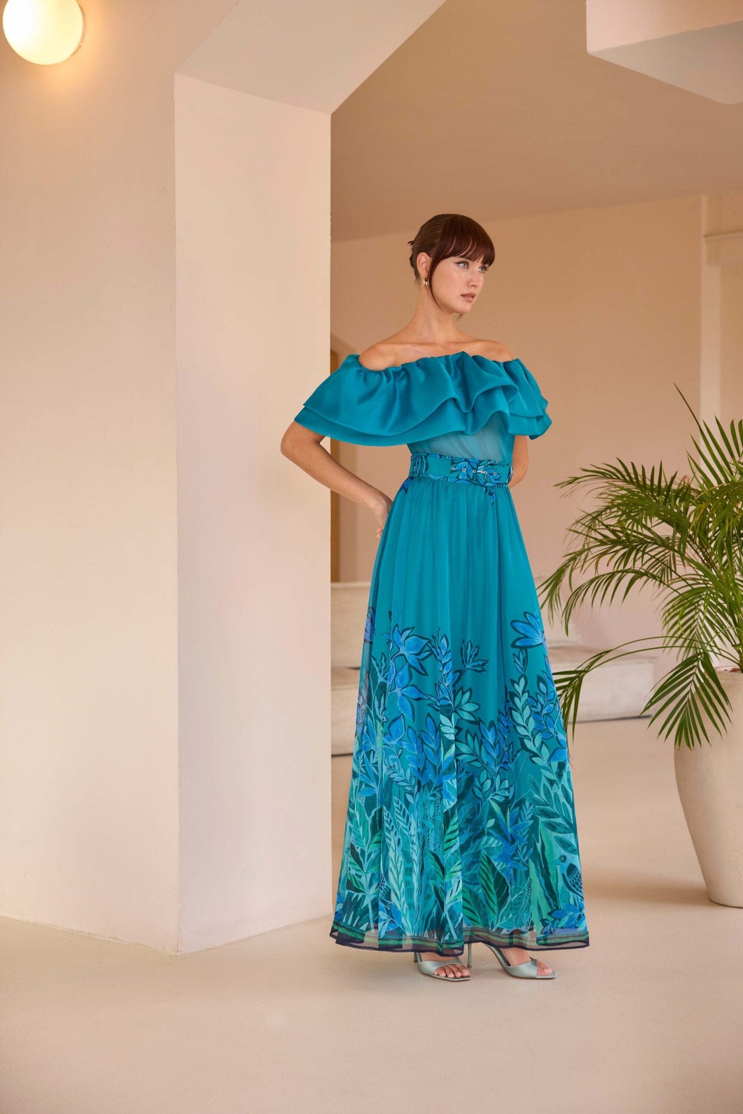 Carla Ruiz Azure Garden Top & Skirt Set