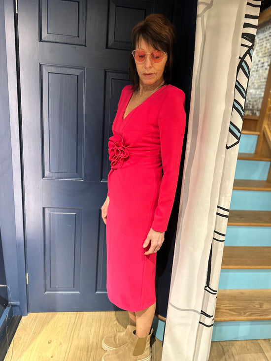 Carla Ruiz Dresses Pretty in Pink Dress