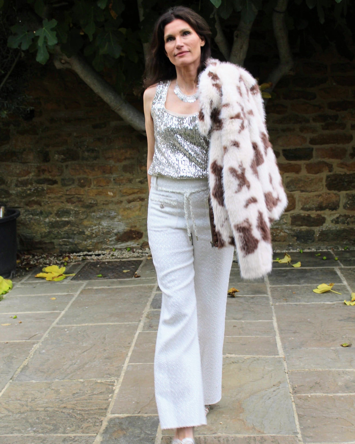 Carla Ruiz Trousers Pearl Bouclé Trousers