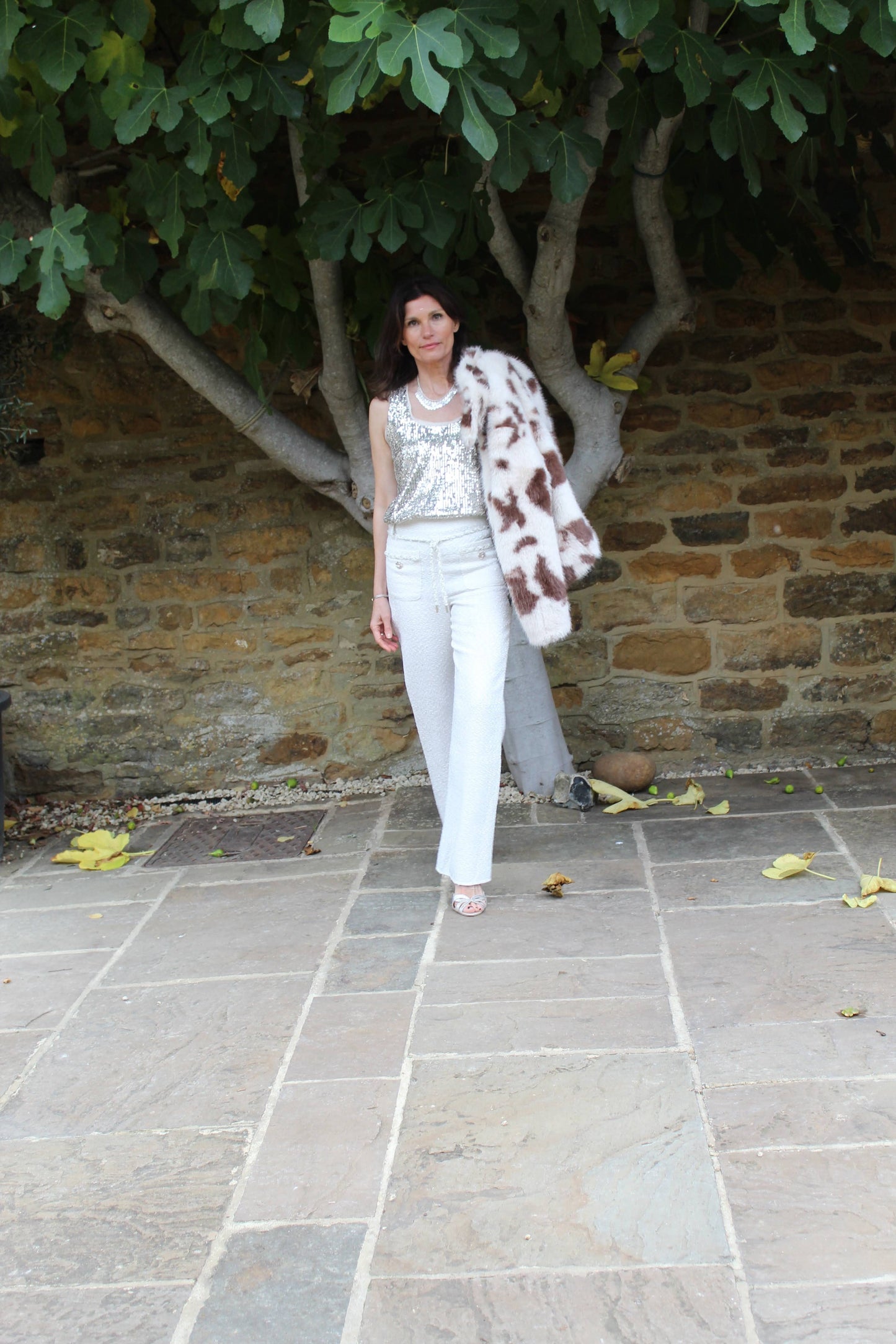 Carla Ruiz Trousers Pearl Bouclé Trousers