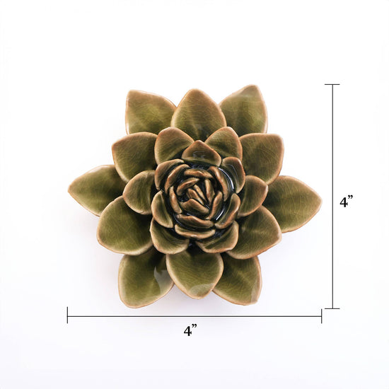 Chive Ceramic Flower Collection 13 Dark Green Flower