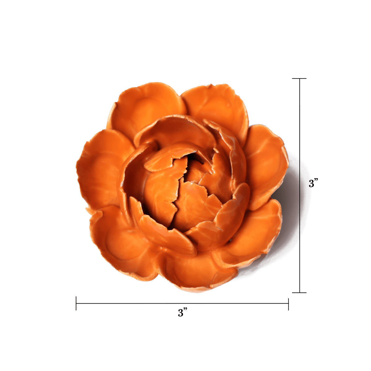 Chive Ceramic Flower Peony Orange 7: Peony Orange