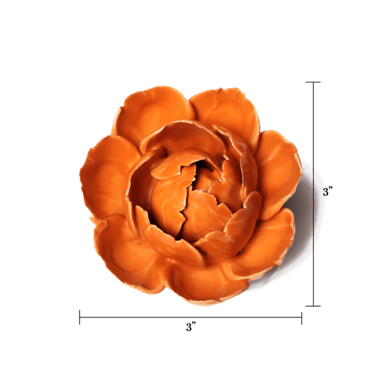 Chive Ceramic Flower Peony Orange 7: Peony Orange