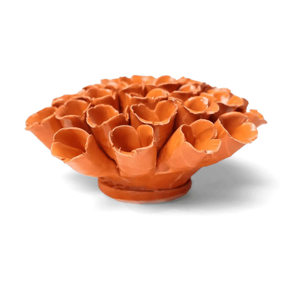 Chive Ceramic Flower Wall Art Orange Unique Plant Accessories: Sea Polyp Large Orange